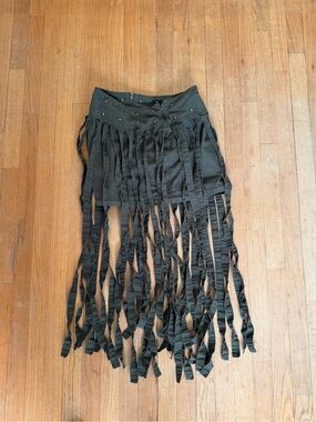 Convertable Olive GreenSkirt - Vintage Y2K rave Festival Style ILLIG